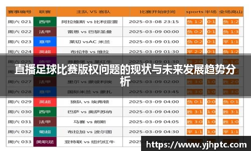 直播足球比赛版权问题的现状与未来发展趋势分析